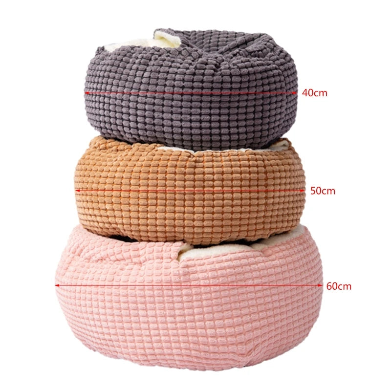 Super Soft Pet Dog Cat Cave Bed House Deep Sleep Winter round Sleeping Kennel Cushion for Small Medium Dogs