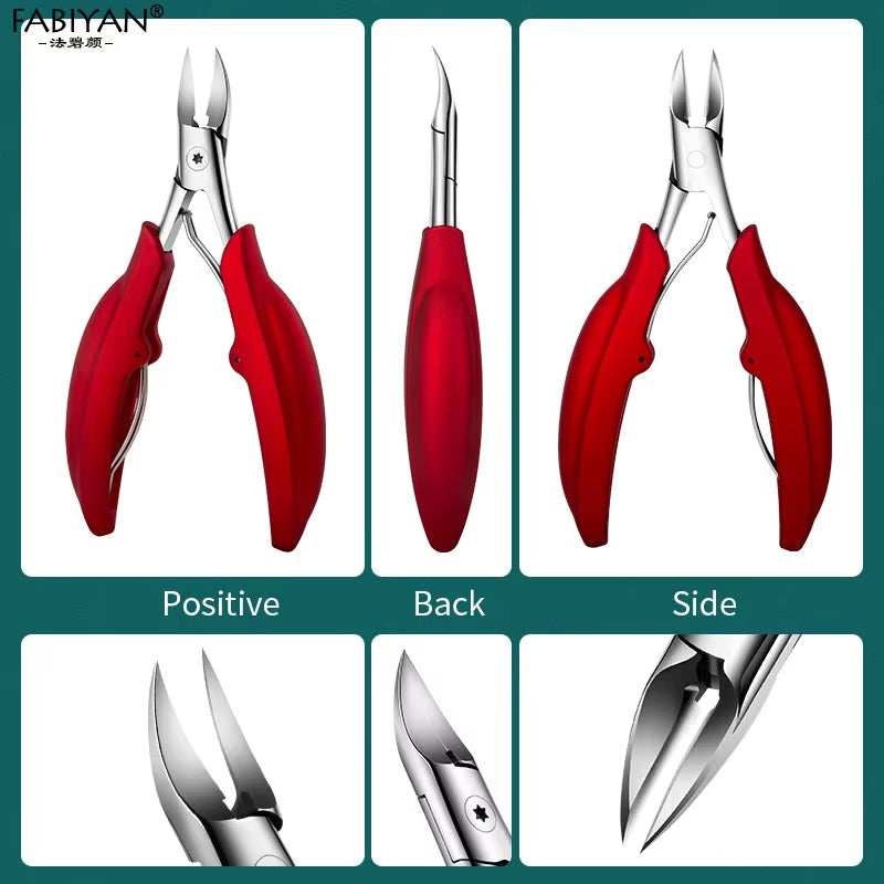 Stainless Steel Toenail Ingrown Nail Art Nipper Scissors Paronychia Dead Skin Remover Trimming Nail Clipper Pedicure Tool