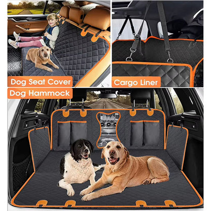 Pet Dog Car Seat Cover Waterproof Pet Travel Carrier Hammock Car Seat Protector Car Rear Back Seat Protector Mat Safety for Dogs