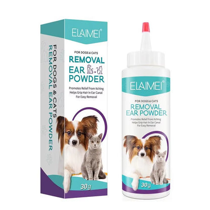 Pet Ear Powder Painless Hair Removal Powder Pet Health Care Ear Cleaner Odor Removal Pet Accessories for Dogs