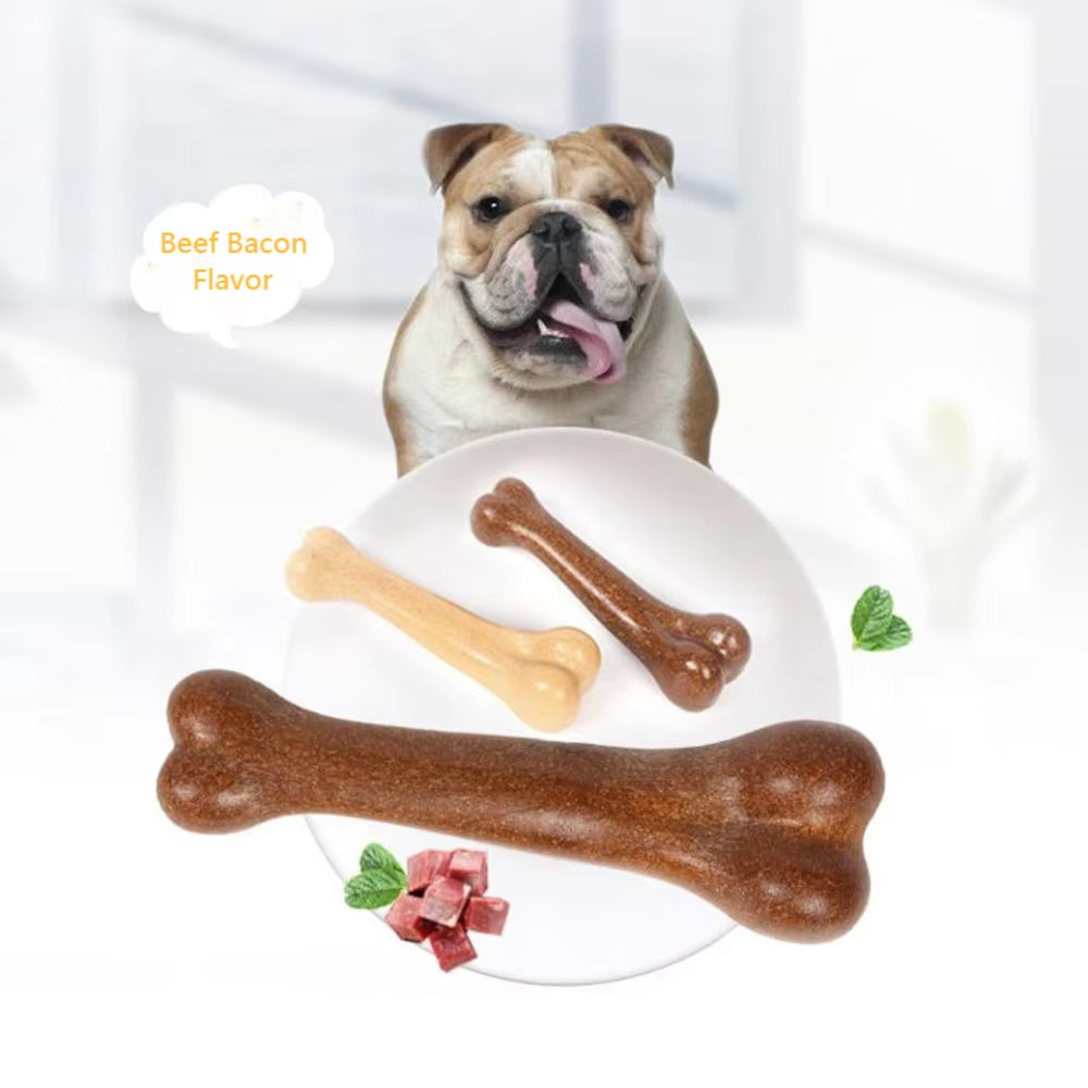 Dog Bone Chews Toys Nearly Indestructible Natural Non-Toxic Anti-Bite Puppy Toys for Small Medium Large Dog Pet Chew Game Dental