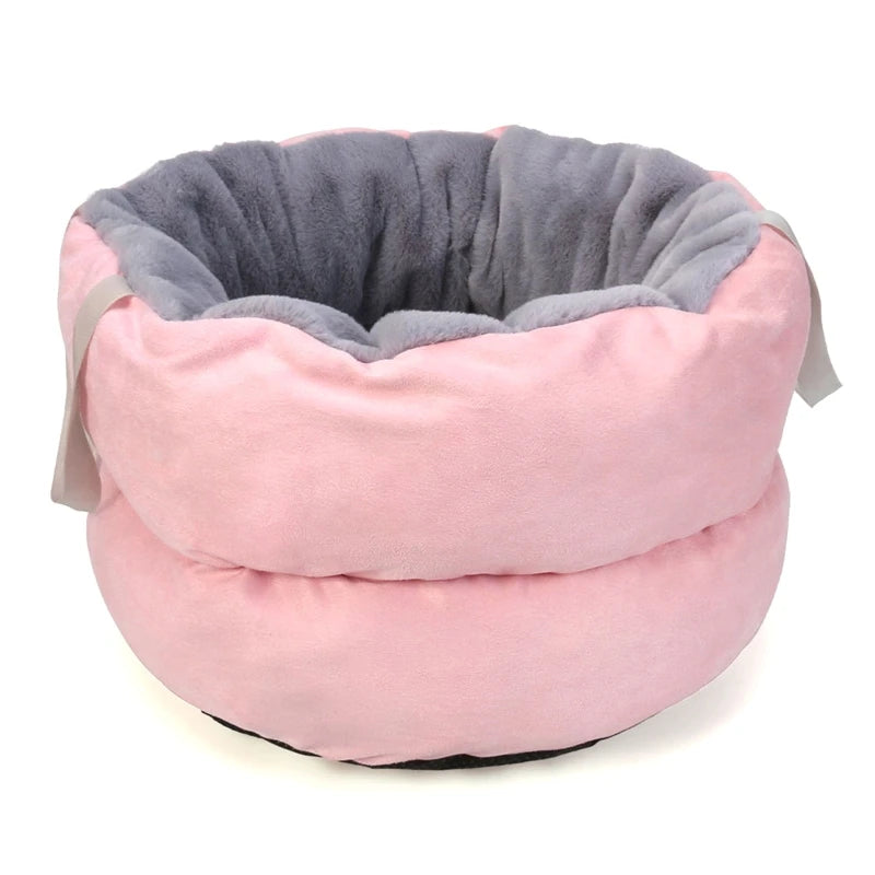 Super Soft Pet Dog Cat Cave Bed House Deep Sleep Winter round Sleeping Kennel Cushion for Small Medium Dogs