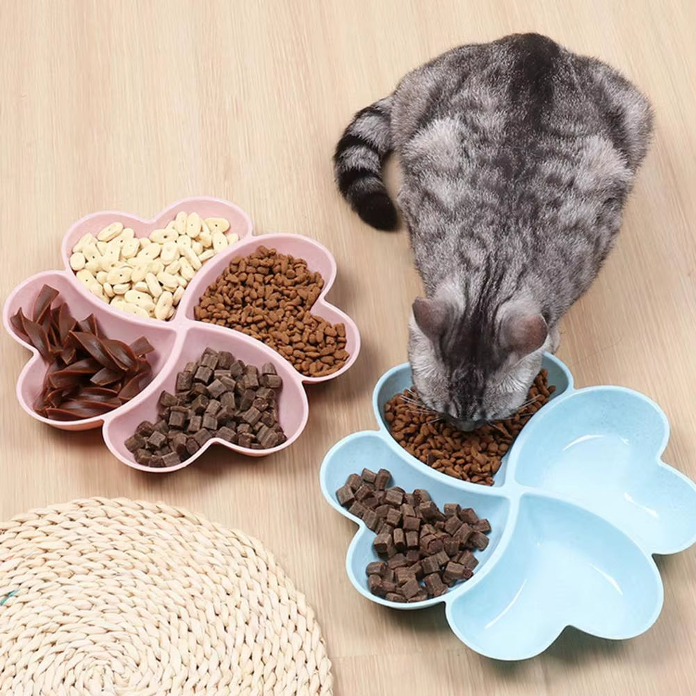 Reusable Cat Bowl Multi-Use Pet Food Feeding Plate 4 in 1 Puppy Feeder BPA Free Safe for Kitten Dog Accessories Миска Для Кошки