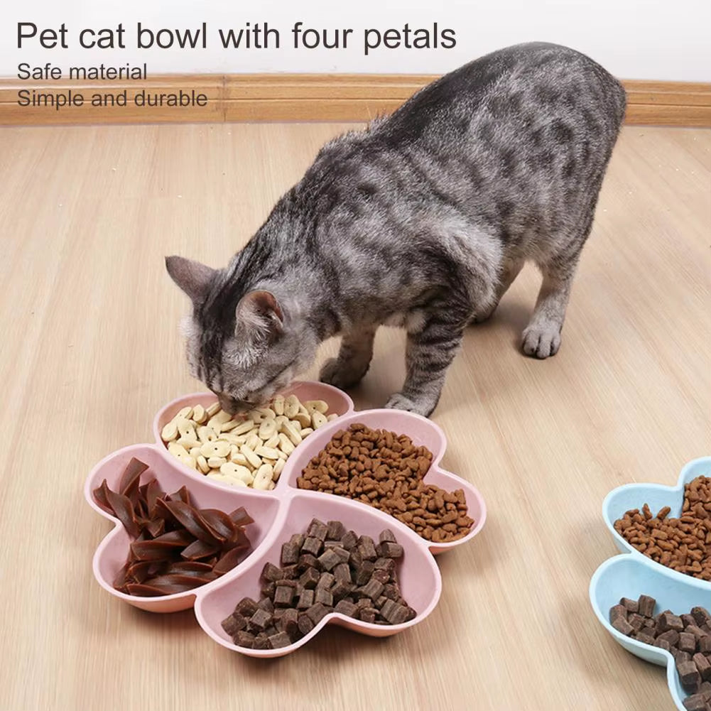 Reusable Cat Bowl Multi-Use Pet Food Feeding Plate 4 in 1 Puppy Feeder BPA Free Safe for Kitten Dog Accessories Миска Для Кошки