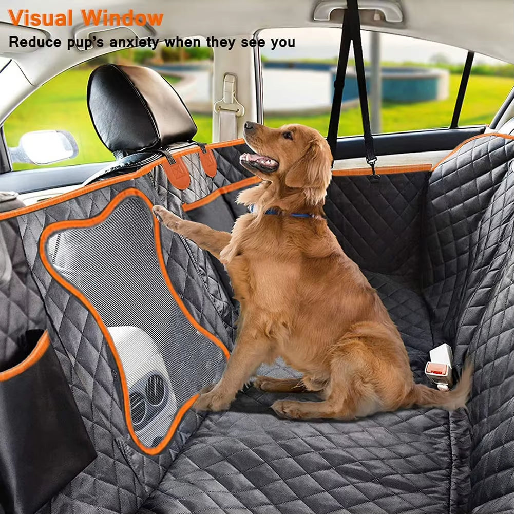 Pet Dog Car Seat Cover Waterproof Pet Travel Carrier Hammock Car Seat Protector Car Rear Back Seat Protector Mat Safety for Dogs