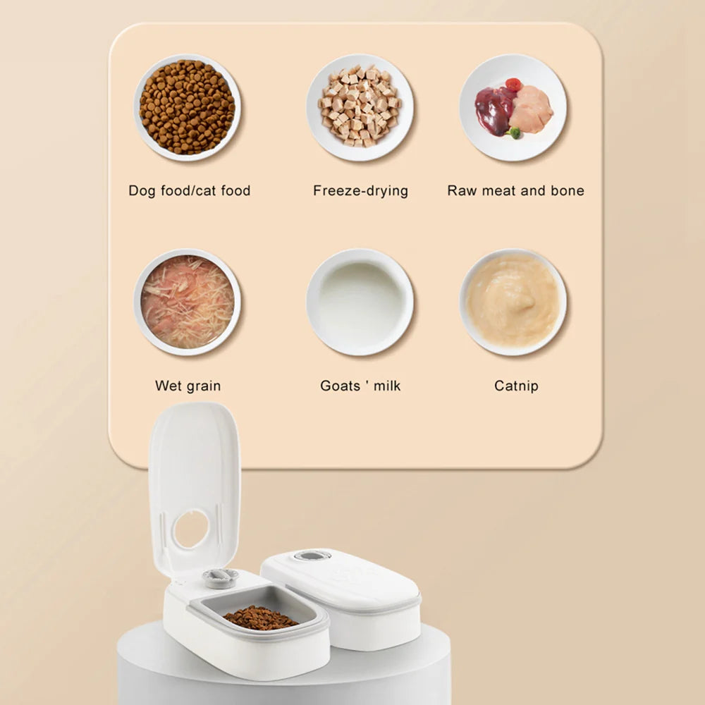 Automatic Pet Feeder Smart Food Dispenser for Cats Dogs Timer Stainless Steel Bowl Auto Dog Cat Pet Feeding Pets Supplies