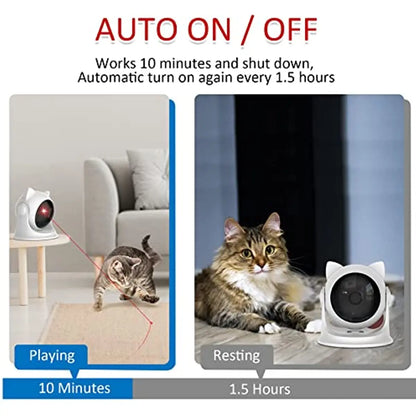 Rechargeable Motion Activated Cat Laser Toy Automatic,Interactive Cat Toys for Indoor Cats/Kittene/Dog,Fast and Slow Mode