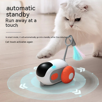 Remote Control Interactive Cat Car Toy USB Charging Chasing Automatic Self-Moving Remote Smart Control Car Interactive Cat Toy Pet Products